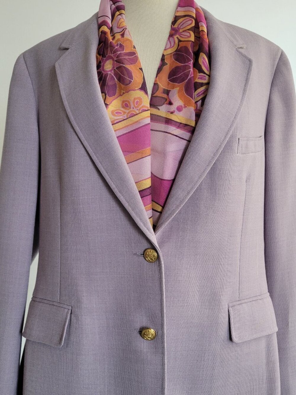 Vintage Cricketeer Tailored Lavender Woman Tailored Silhouette Suit